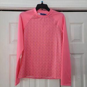 Cabana Life Rash Guard - UPF 50+, Long Sleeve For Women's Coral Tide Size Large